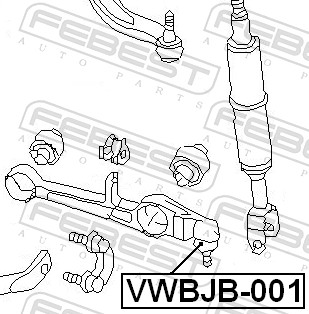 Repair Kit, ball joint FEBEST VWBJB-001