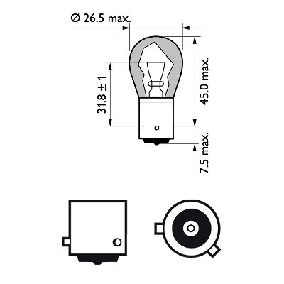 Bulb, direction indicator PHILIPS 12496NAB2