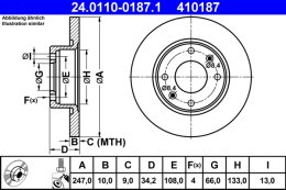 Тормозной диск ATE 24.0110-0187.1