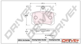 stabdžių trinkelių rinkinys, diskinis stabdys Dr!ve+ DP1010.10.0943