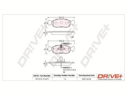 Brake Pad Set, disc brake Dr!ve+ DP1010.10.0971
