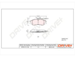 Brake Pad Set, disc brake Dr!ve+ DP1010.10.1126