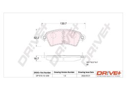 Brake Pad Set, disc brake Dr!ve+ DP1010.10.1239