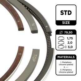 stūmoklio žiedų komplektas ET ENGINETEAM R1005000