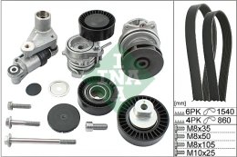 Water Pump + V-Ribbed Belt Set INA 529 0053 30