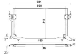 Condenser, air conditioning MAHLE ORIGINAL AC 182 001S