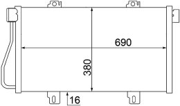 Condenser, air conditioning MAHLE ORIGINAL AC 529 000S