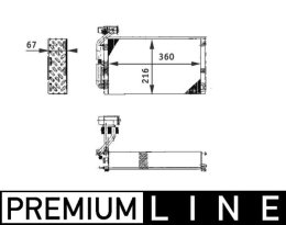 Испаритель, кондиционер MAHLE ORIGINAL AE 61 000P
