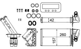 Теплообменник, отопление салона MAHLE ORIGINAL AH 103 000S