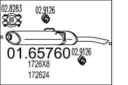 Rear Muffler MTS 01.65760
