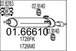 Rear Muffler MTS 01.66610
