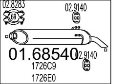 Rear Muffler MTS 01.68540