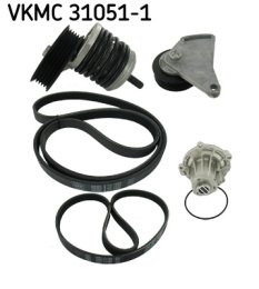 Water Pump + V-Ribbed Belt Set SKF VKMC 31051-1