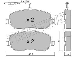 Brake Pad Set, disc brake TRUSTING 546.0