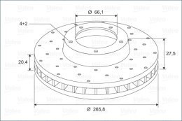 Brake Disc VALEO 886198