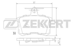 Brake Pad Set, disc brake ZEKKERT BS-1096