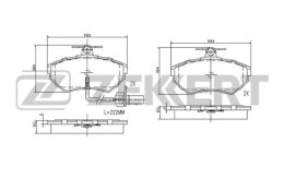Brake Pad Set, disc brake ZEKKERT BS-2827