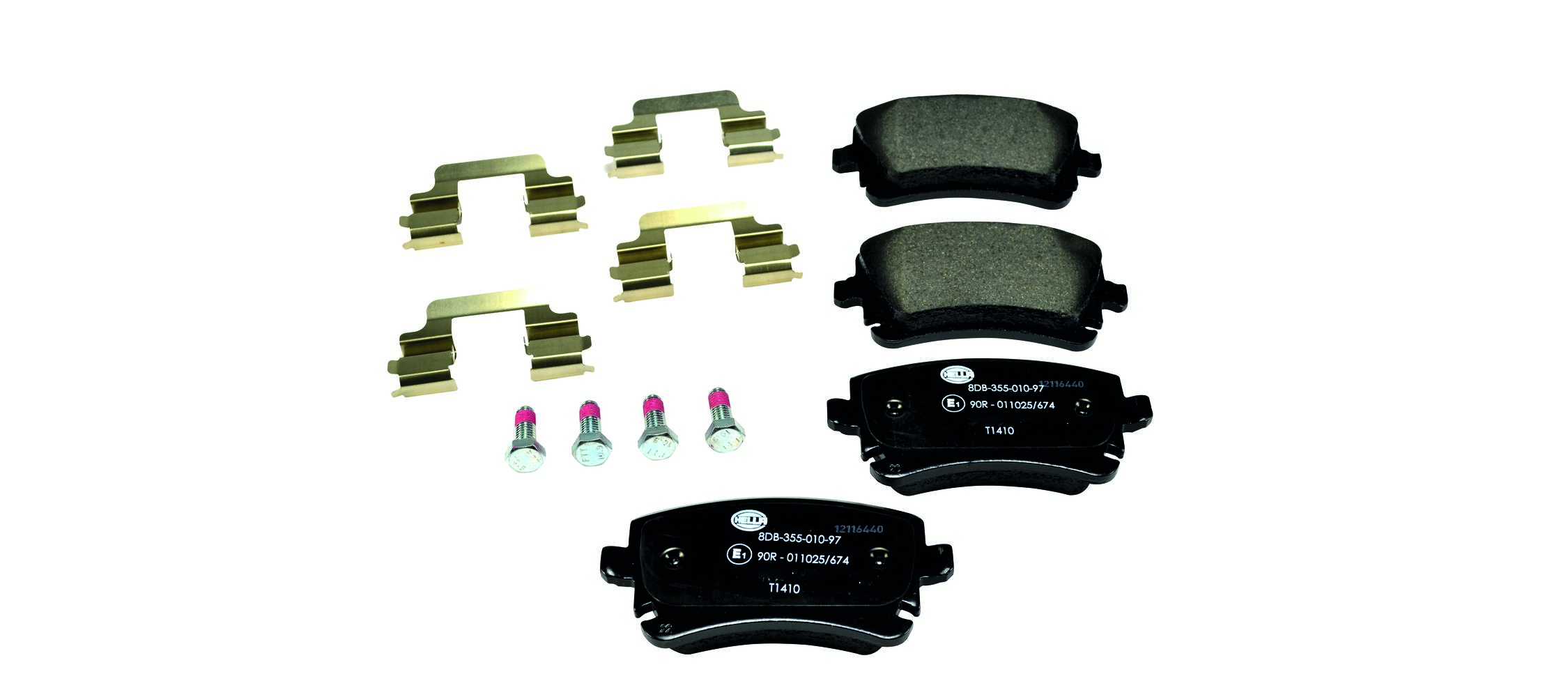 Kit pastiglie freno, Freno a disco - 8DB 355 010-971 HELLA