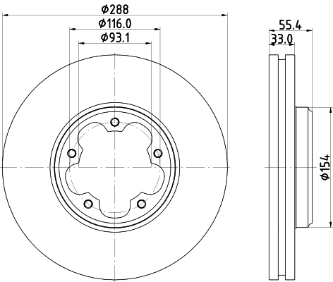 Discofreno - 8DD 355 133-161 HELLA
