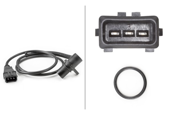 Sensor, crankshaft pulse - 6PU 009 163-831 HELLA