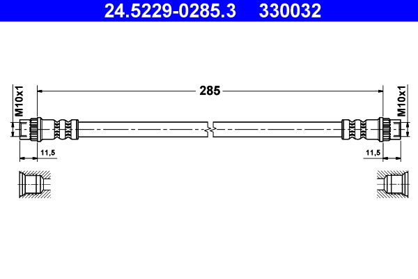 stabdžių žarnelė - 24.5229-0285.3 ATE
