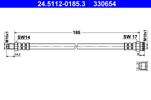 Brake Hose - 24.5112-0185.3 ATE