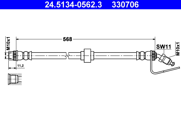 Brake Hose - 24.5134-0562.3 ATE