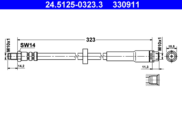 Brake Hose - 24.5125-0323.3 ATE