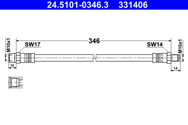 Brake Hose - 24.5101-0346.3 ATE