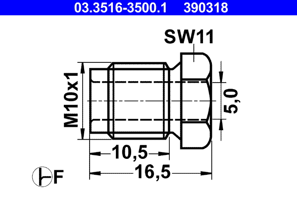 Union Bolt - 03.3516-3500.1 ATE