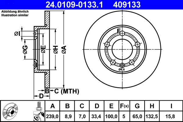 Discofreno - 24.0109-0133.1 ATE