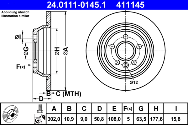 Discofreno - 24.0111-0145.1 ATE