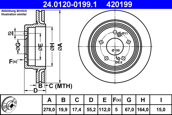 Discofreno - 24.0120-0199.1 ATE