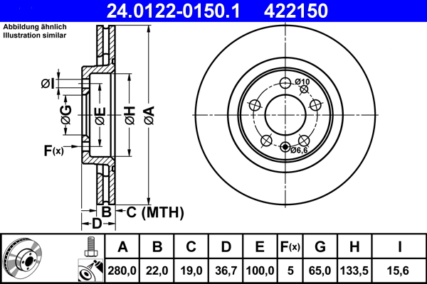 Discofreno - 24.0122-0150.1 ATE