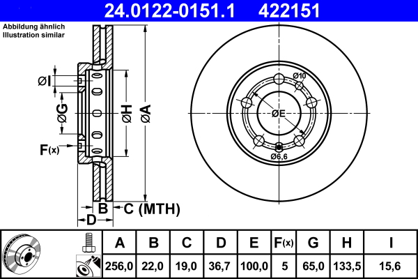 Discofreno - 24.0122-0151.1 ATE