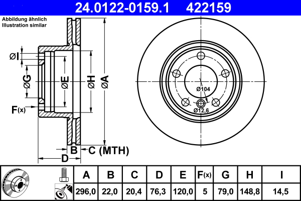 Discofreno - 24.0122-0159.1 ATE