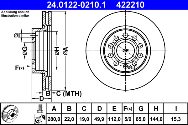 Discofreno - 24.0122-0210.1 ATE