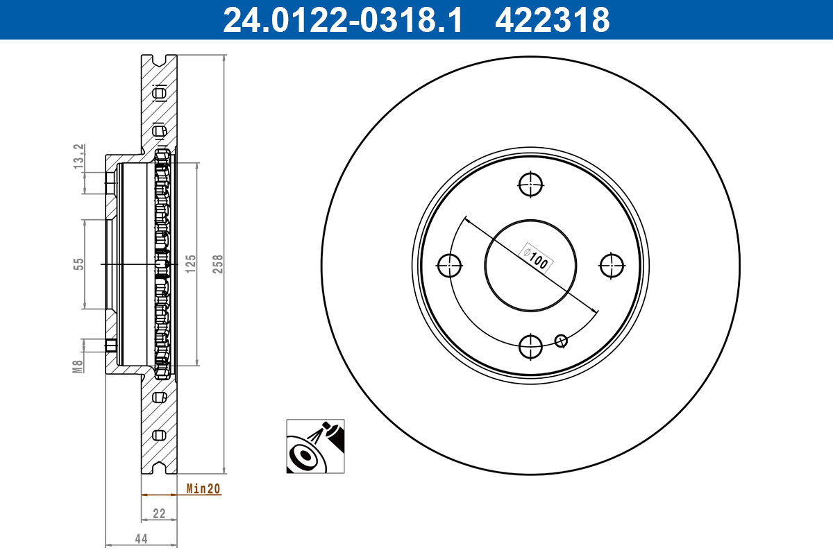 Discofreno - 24.0122-0318.1 ATE