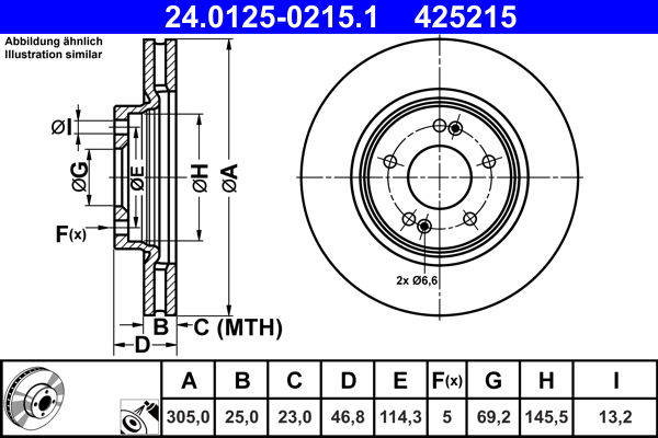 Discofreno - 24.0125-0215.1 ATE