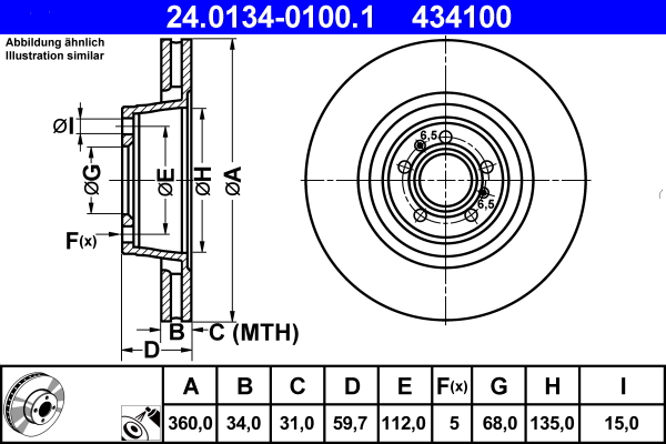 Discofreno - 24.0134-0100.1 ATE