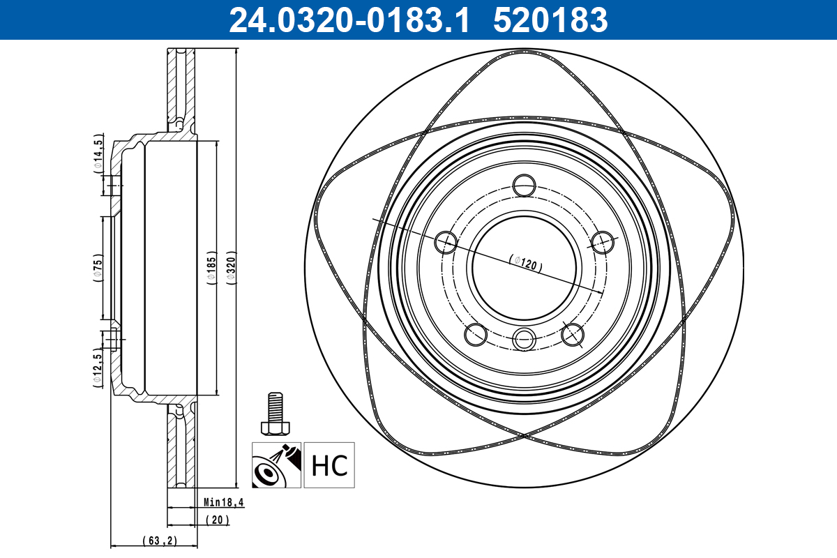 Discofreno - 24.0320-0183.1 ATE