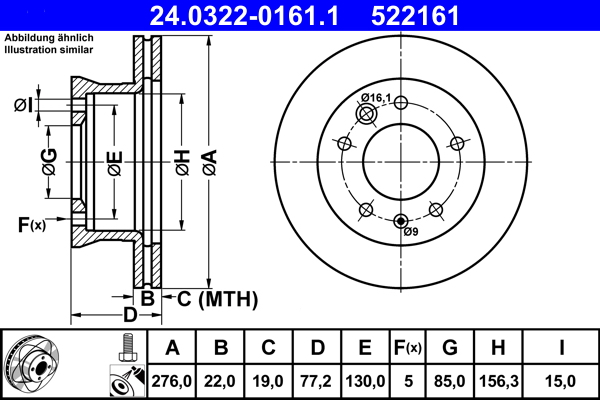 Discofreno - 24.0322-0161.1 ATE