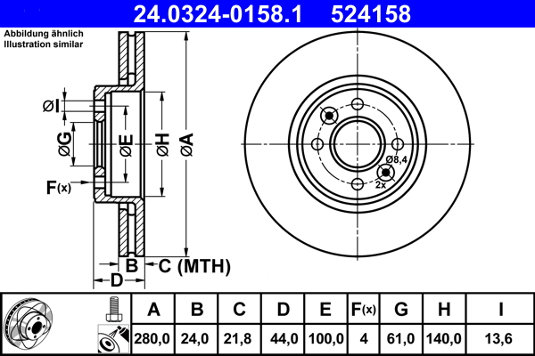 Discofreno - 24.0324-0158.1 ATE