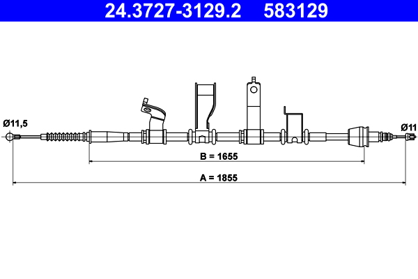 trosas, stovėjimo stabdys - 24.3727-3129.2 ATE