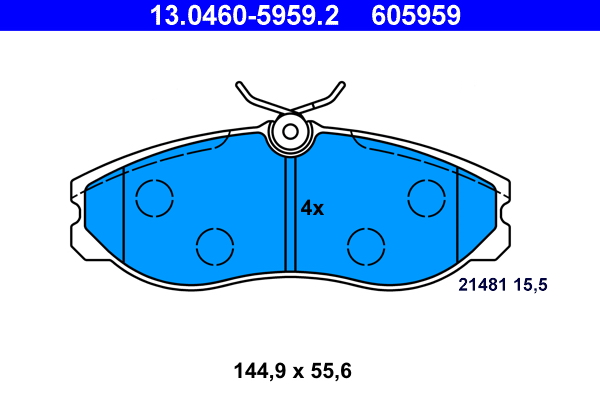 Kit pastiglie freno, Freno a disco - 13.0460-5959.2 ATE