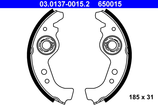 Kit ganasce freno - 03.0137-0015.2 ATE