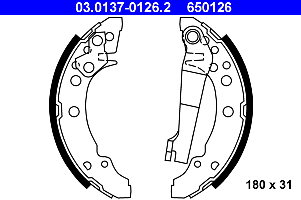 Bremsbackensatz - 03.0137-0126.2 ATE