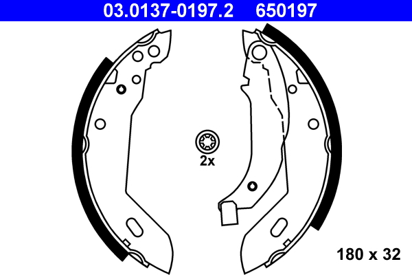Bremsbackensatz - 03.0137-0197.2 ATE