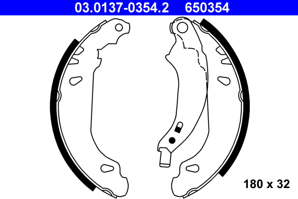 Kit ganasce freno - 03.0137-0354.2 ATE
