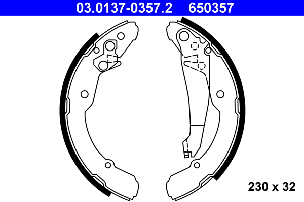 Bremsbackensatz - 03.0137-0357.2 ATE